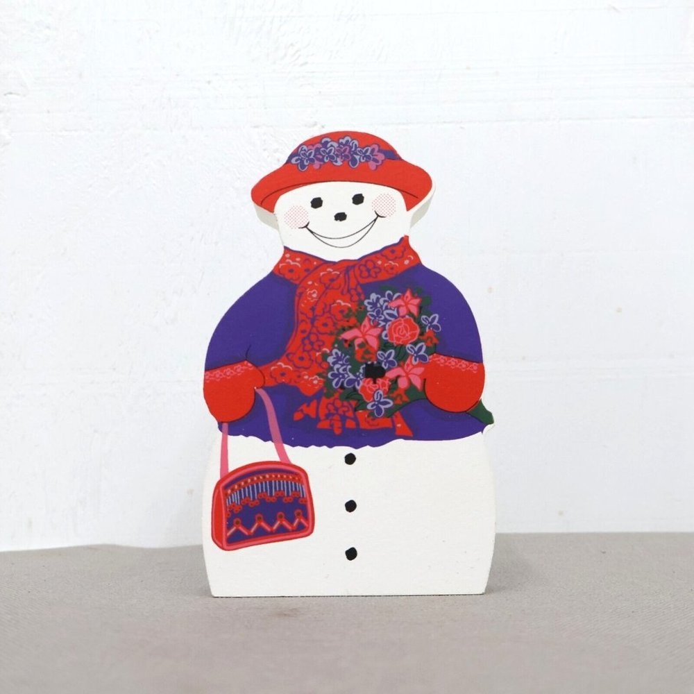 2/$20 Red Hat Lady The Cats Meow Figure Standing Snowman Figure